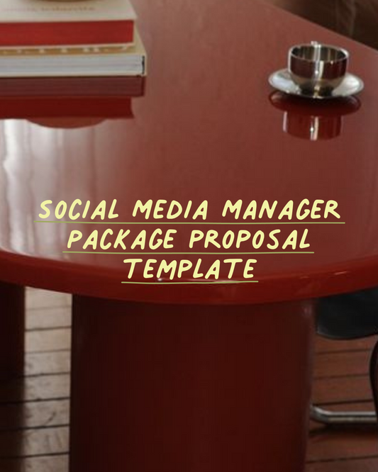 Social Media Manager Package Proposal Template