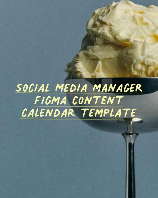 Social Media Manager Figma Content Calendar Template