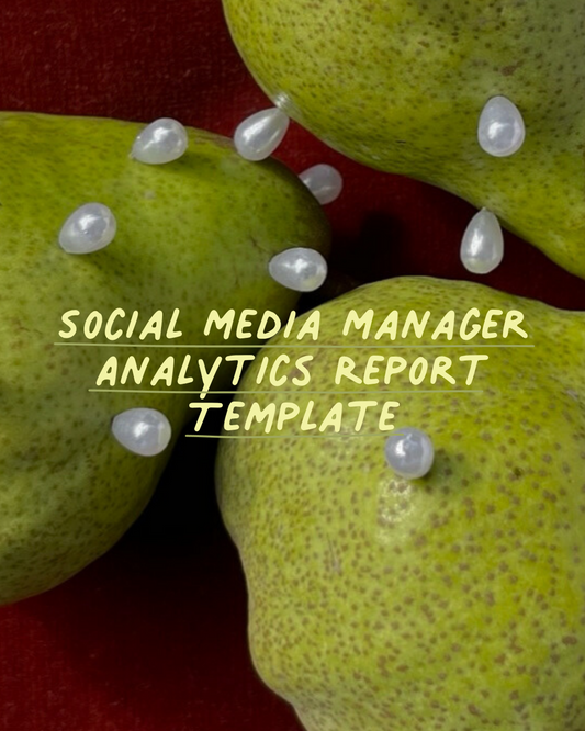 Social Media Manager Analytics Report Template